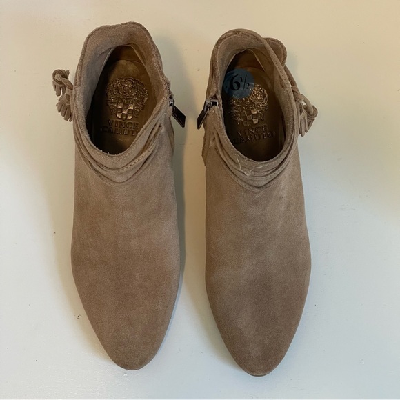 Vince Camuto Western Booties Wrap Around Tassel Brown Suede 6.5 - Picture 7 of 9